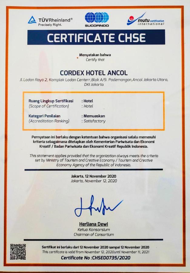 Cordex Hotel Ancol Jakarta Luaran gambar
